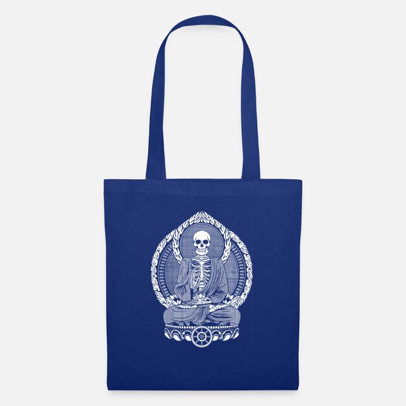 Skeletton Buddha White - Stoffbeutel - Royalblau