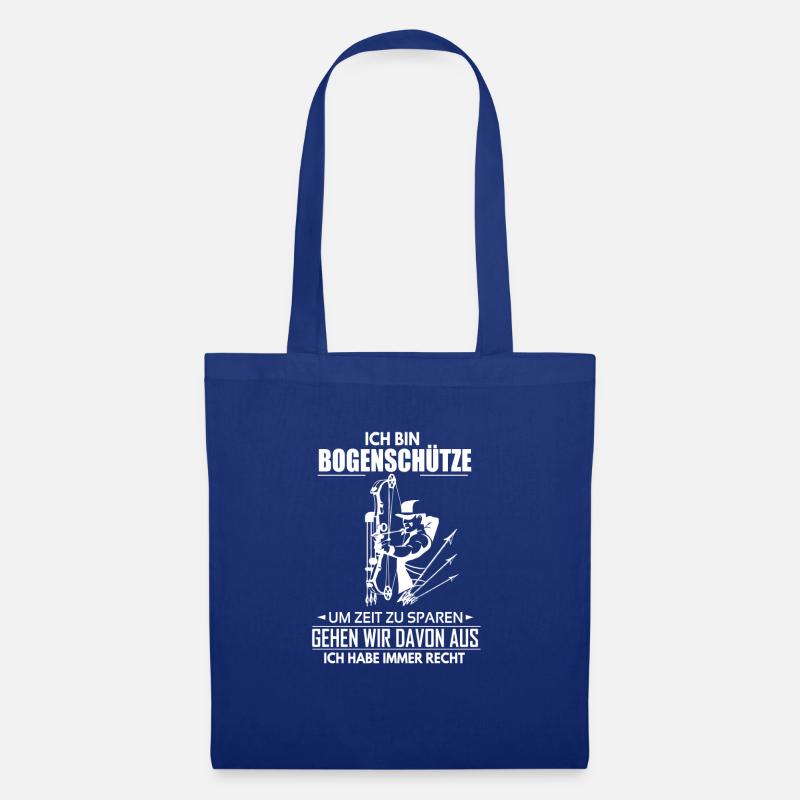 Ich bin Bogenschütze - Stoffbeutel - Royalblau