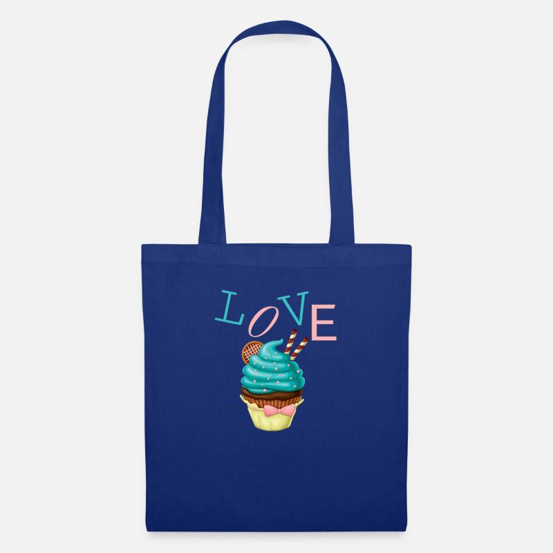 Cupcake - Stoffbeutel - Royalblau