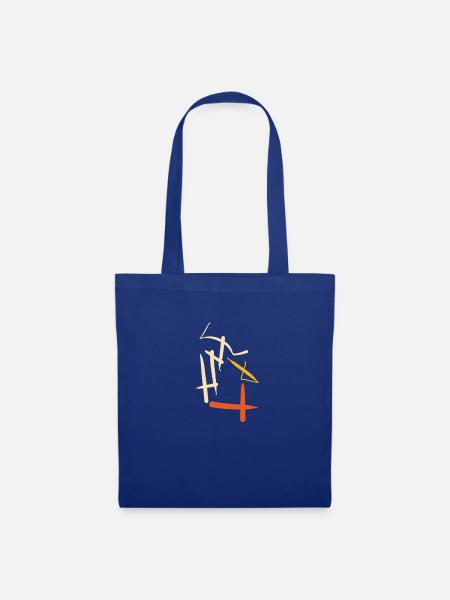 Geschenk für Liebhaber abstrakter Kunst - Stoffbeutel - Royalblau