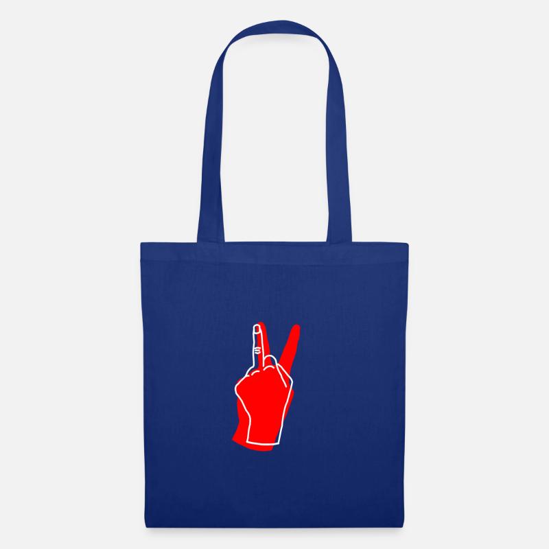 peace red - Stoffbeutel - Royalblau