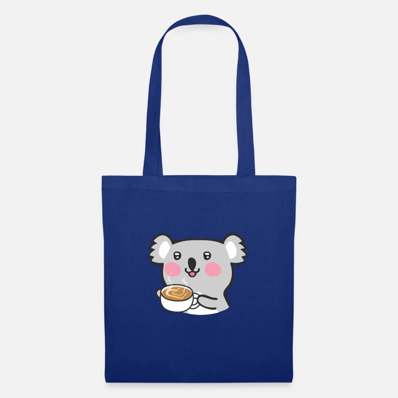 Koala-Kaffee - Stoffbeutel - Royalblau