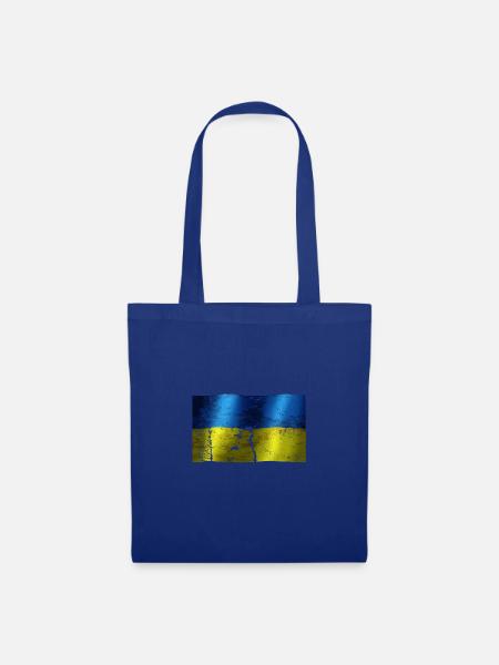 Ukraine Flagge ein cooler Vintage used Sport Look - Stoffbeutel - Royalblau