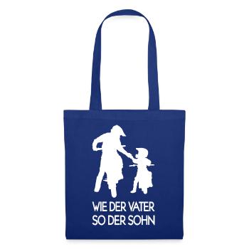Vater Sohn Motorradfahrer Biker Motocross Crosser - Stoffbeutel - Royalblau - Vorne