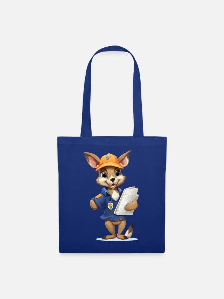 Hoppel Bauarbeiter Hase - Stoffbeutel - Royalblau
