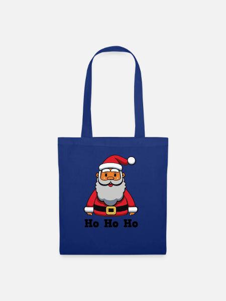 Weihnachtsmann_HoHoHo - Stoffbeutel - Royalblau
