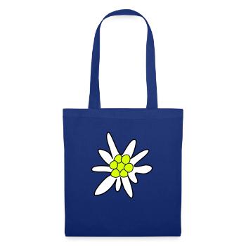 Edelweiss, fleur - Sac en tissu - bleu royal - Devant
