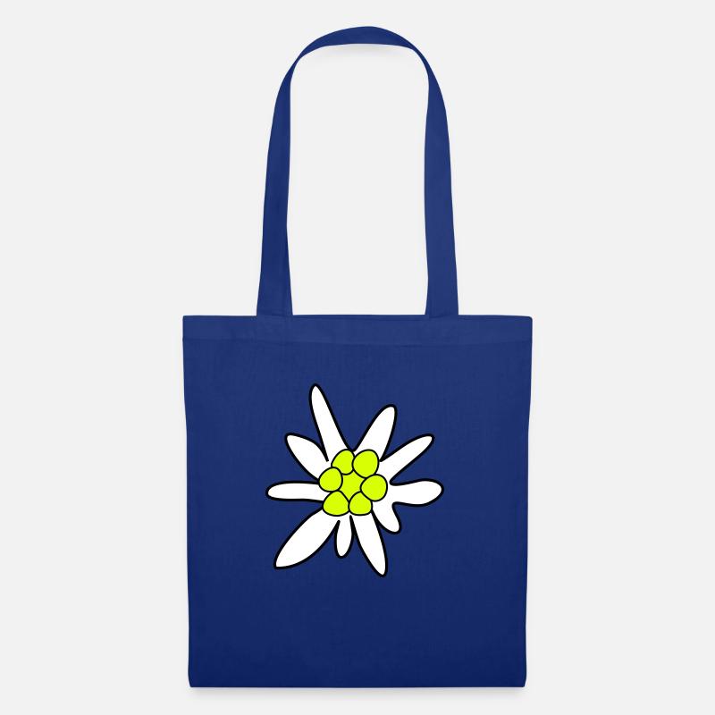 Edelweiss, fleur - Sac en tissu - bleu royal