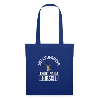 Basst Scho | Trachten Hirsch - Stoffbeutel - Royalblau - Vorne