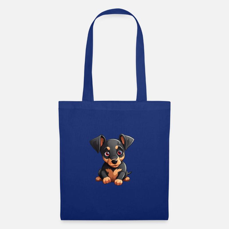 Dog Lover Dobermann Pinscher Hund Valentinstag - Stoffbeutel - Royalblau