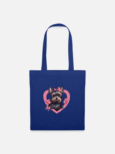 Yorkie Yorkshire Terrier Hundeliebhaber - Stoffbeutel - Royalblau