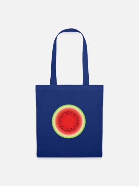 Glückliche Melone - Stoffbeutel - Royalblau