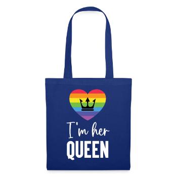 Mois de la fierté LGBT - Je suis sa reine - Sac en tissu - bleu royal - Devant