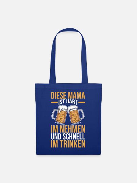 Bier Bierliebhaberin Mutter Mama - Stoffbeutel - Royalblau