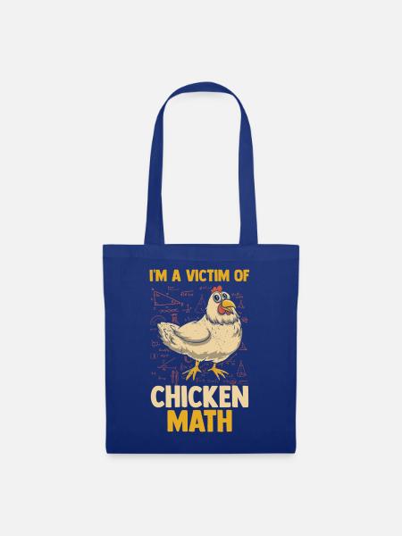 Farmer Rooster Flock Poultry Math Chicken - Stoffbeutel - Royalblau