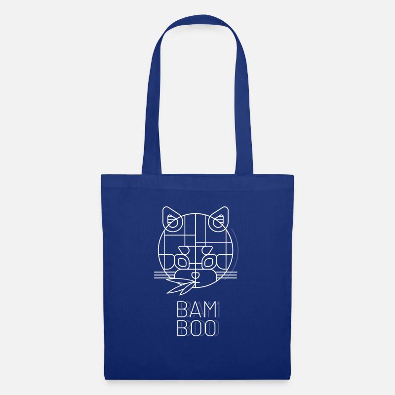 Sweet munching red Panda - Linework - blanc - Sac en tissu - bleu royal