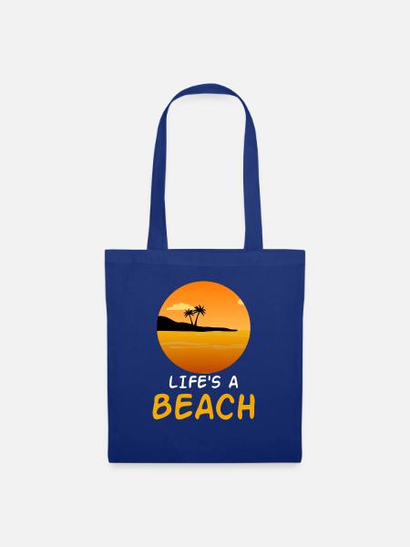Strand Sommer - Stoffbeutel - Royalblau