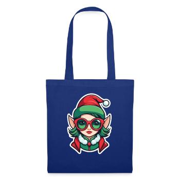 Elf Christmas Drawing - Tote Bag - royal blue - Front