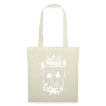 Poker Pokerspieler Texas Holdem - Stoffbeutel - Natur - Vorne