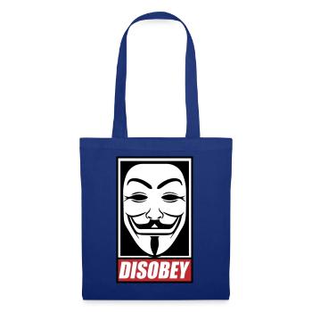 disobey | Farben änderbar - Stoffbeutel - Royalblau - Vorne