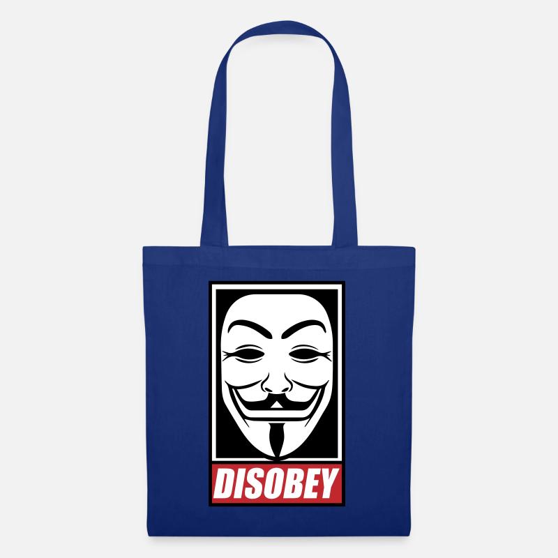 disobey | Farben änderbar - Stoffbeutel - Royalblau