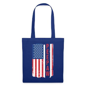 Patriotic Grandfather Gramps Granddad Grandad Peep - Stoffbeutel - Royalblau - Vorne