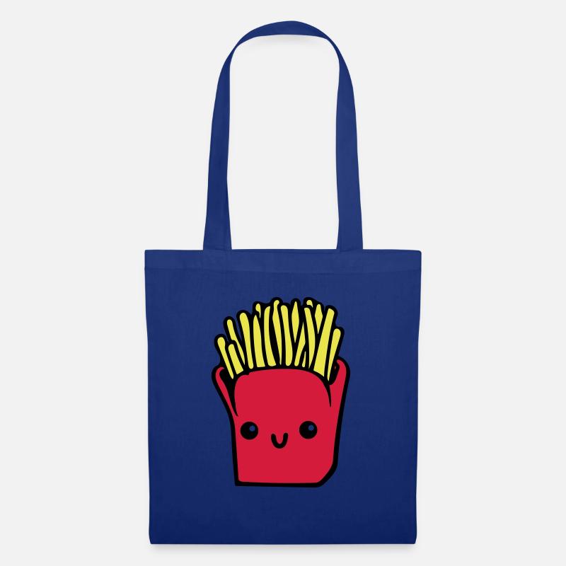 Pommes Frittes - Stoffbeutel - Royalblau
