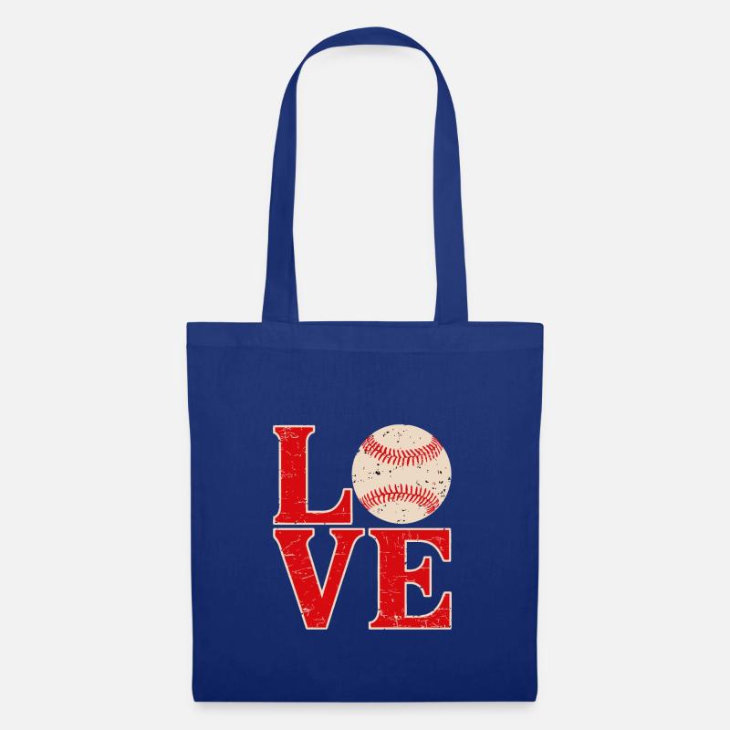 Ich liebe Baseball - Stoffbeutel - Royalblau