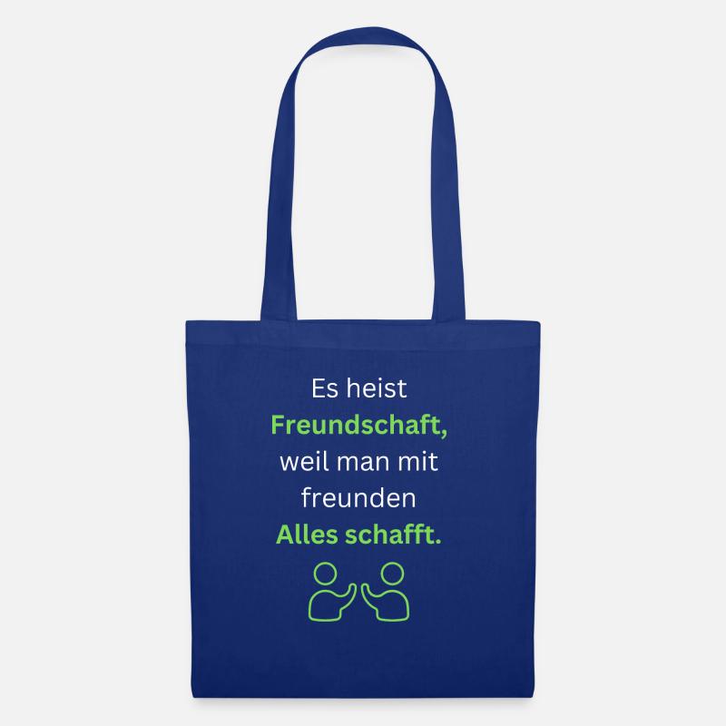 Freundschaft ist - Stoffbeutel - Royalblau
