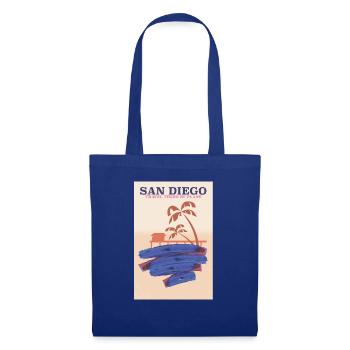 San Diego "Travel there by plane" Travel poster - Tote Bag - royal blue - Front