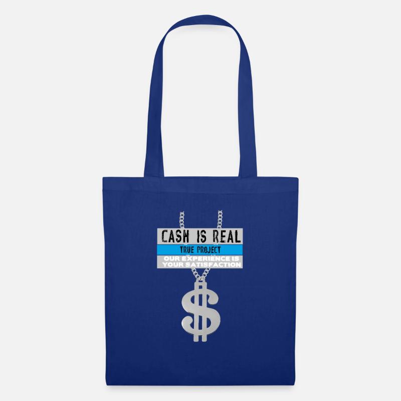 Dollar Silber - Stoffbeutel - Royalblau