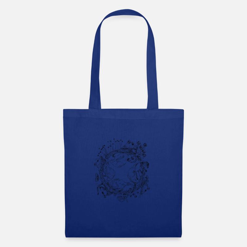 course de rat / course de rat / champignons - Sac en tissu - bleu royal
