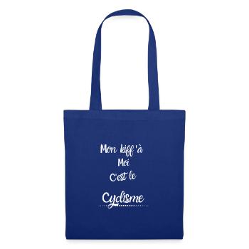 T-shirt-humour-cycliste - Sac en tissu - bleu royal - Devant