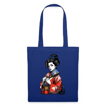 Japon Geisha - Sac en tissu - bleu royal - Devant