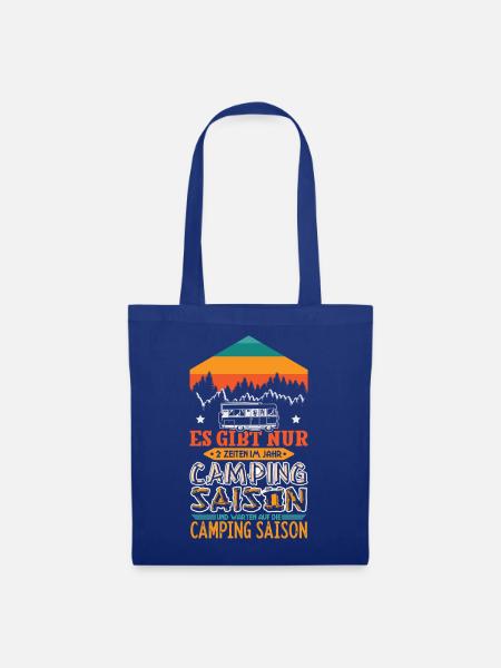 Camper Camping Wohnwagen Spruch - Stoffbeutel - Royalblau