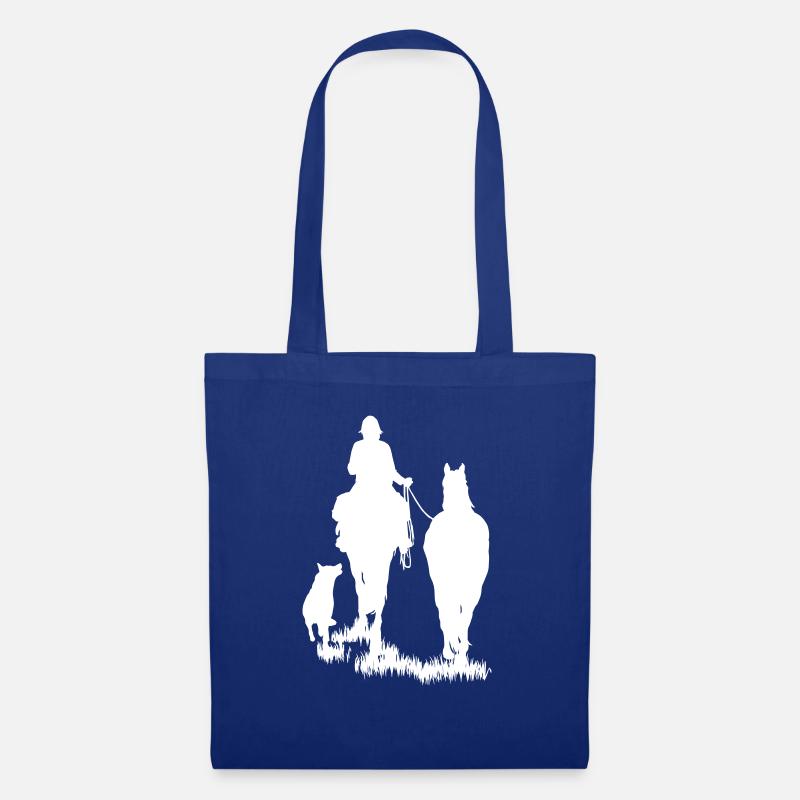 Pferde Heeler Silhouette - Stoffbeutel - Royalblau