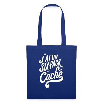 J'ai un six-pack caché - Sac en tissu - bleu royal - Devant