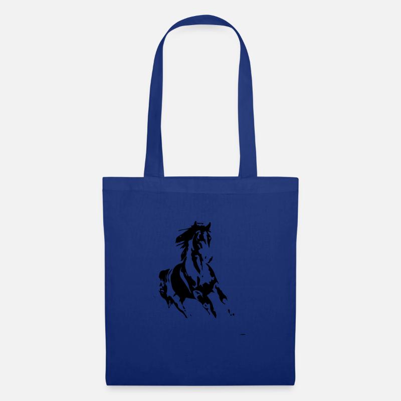 cheval de course 01 - Sac en tissu - bleu royal