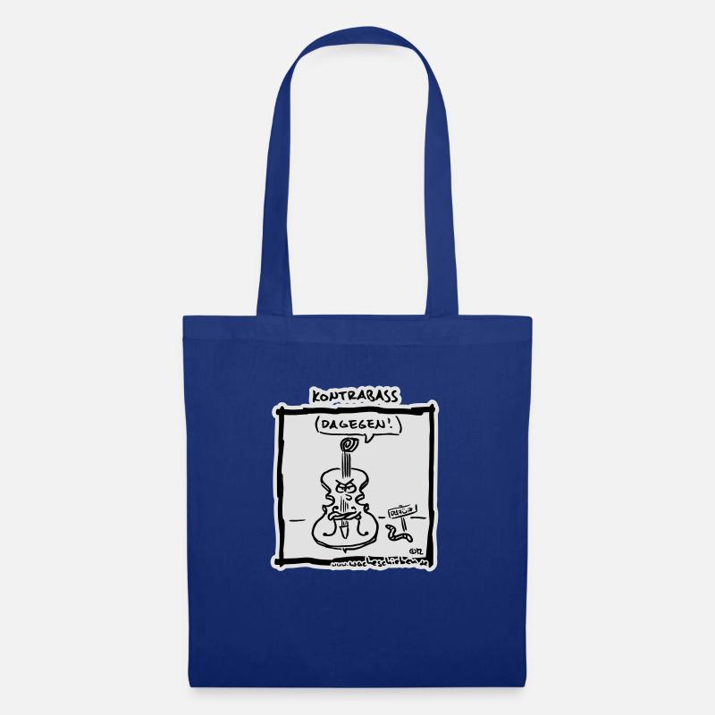 Kontrabass (dagegen) bg - Stoffbeutel - Royalblau