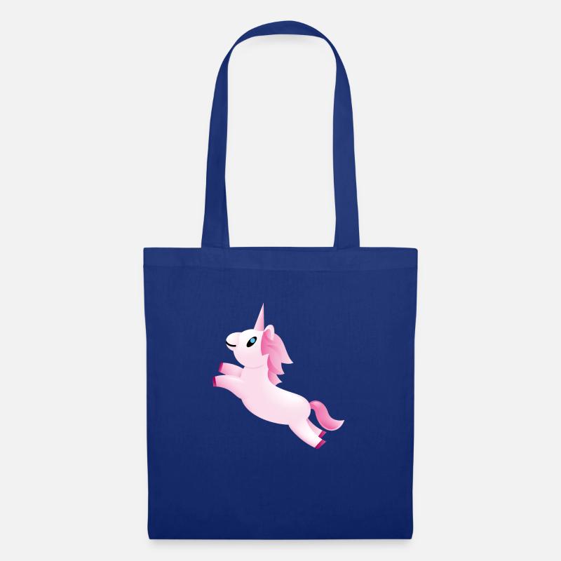 Smiley Unicorn - Stoffbeutel - Royalblau