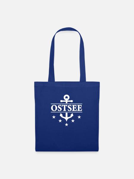 Ostsee mit Anker - Stoffbeutel - Royalblau