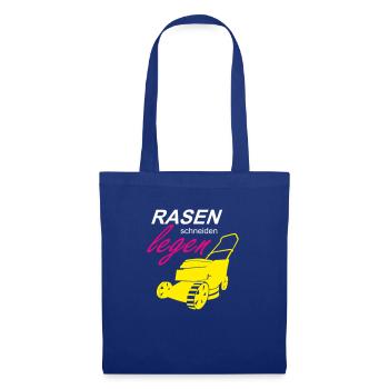 rasen schneiden legen Männertag Gärtner - Stoffbeutel - Royalblau - Vorne