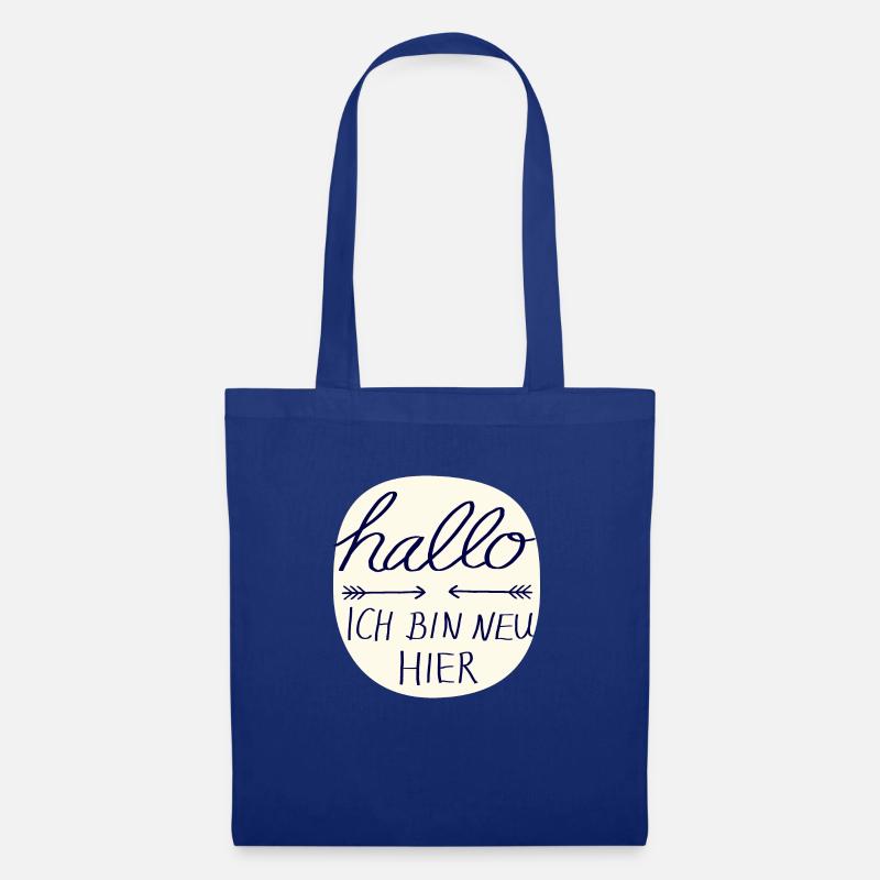 Hallo, ich bin neu hier! - Stoffbeutel - Royalblau