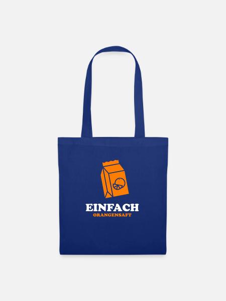 Einfach Orangensaft - Stoffbeutel - Royalblau