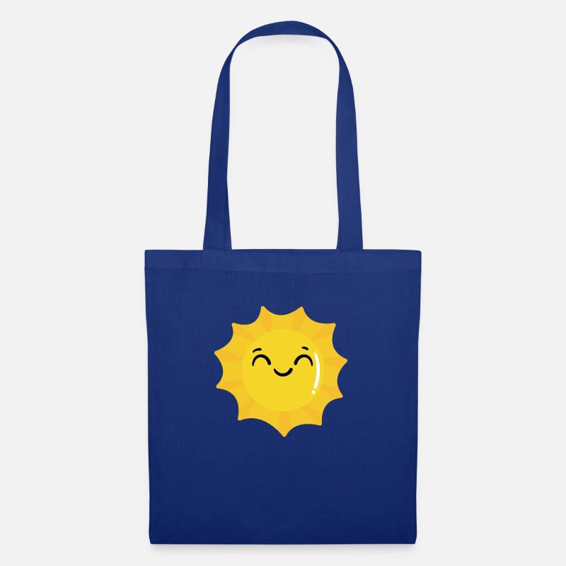 Sonne - Stoffbeutel - Royalblau