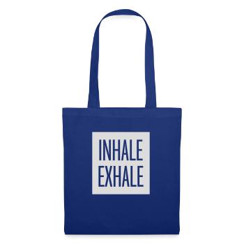 inhale exhale yoga Zitat - Stoffbeutel - Royalblau - Vorne