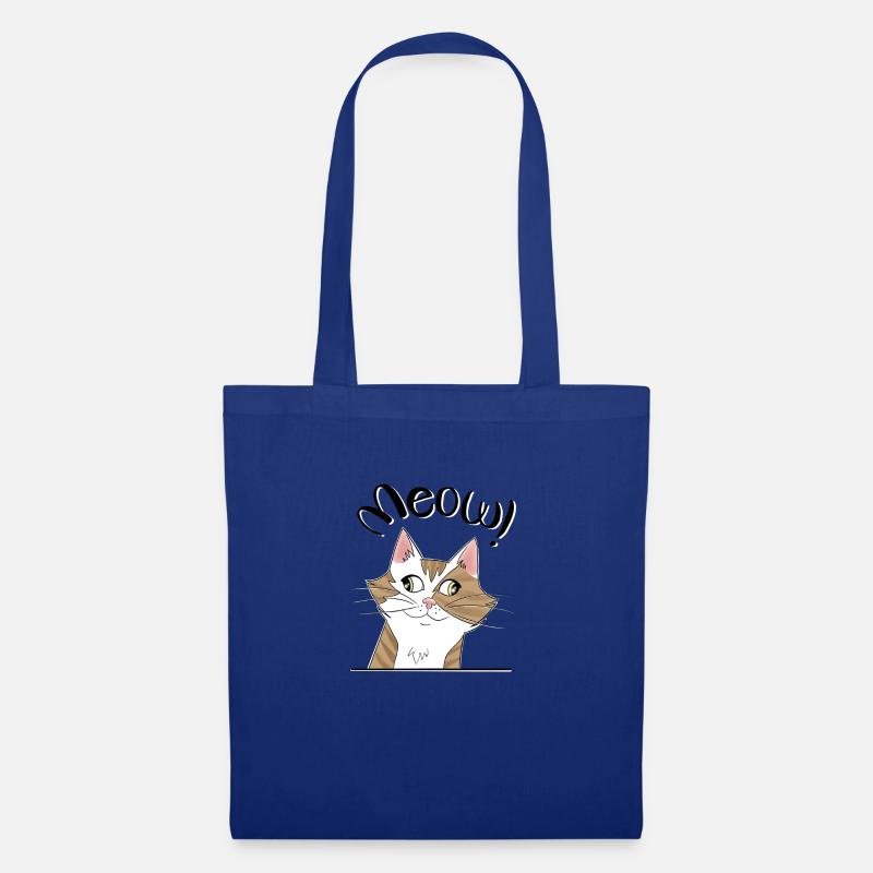 Katze - Stoffbeutel - Royalblau