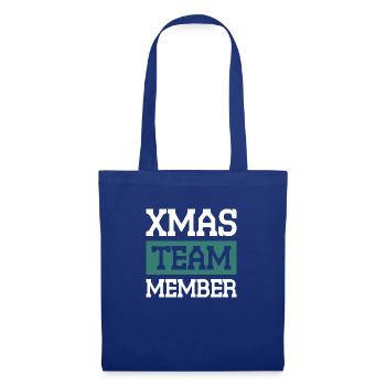 Xmas Team - Stoffbeutel - Royalblau - Vorne