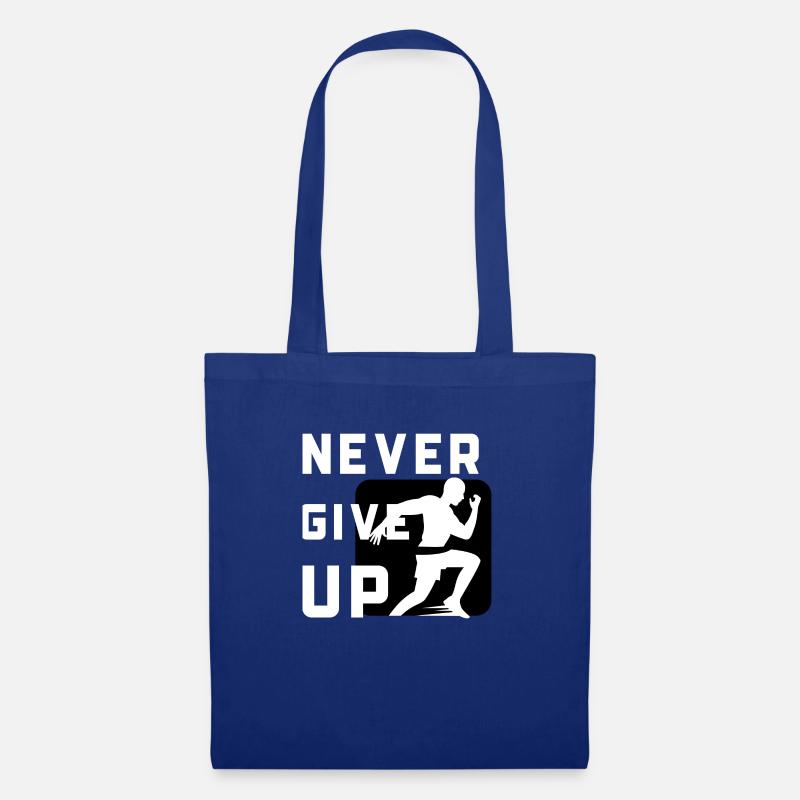 BE You Be Brave Never Give UP - Stoffbeutel - Royalblau