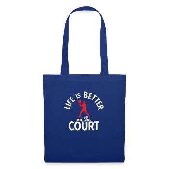 Tennisplatz Spruch Für Tennis - Stoffbeutel - Royalblau - Vorne
